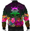 FUNSTUFFPRINTINT Tuvalu Personalised Men’s Bomber Jacket – Summer Hibiscus – BN15  3D Bomber Jacket