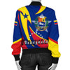 FUNSTUFFPRINTINT Women’s Bomber Jacket – Venezuela Flag Coat of Arms A30 3D Bomber Jacket