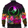FUNSTUFFPRINTINT YAP Men’s Bomber Jacket – Summer Hibiscus – BN15 3D Bomber Jacket