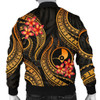 FUNSTUFFPRINTINT Yap Micronesian Men Bomber Jacket – Gold Plumeria – BN11 3D Bomber Jacket