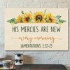 Bible Verse Canvas - His Mercies Are New Every Morning Lamentations 322-23 Canvas - Scripture Canvas Wall Art