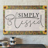 Bible Verse Canvas - Simply Blessed Sunflower Wall Art Canvas - Scripture Canvas Wall Art