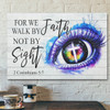 Bible Verse Canvas - For We Walk By Faith Not By Sight 2 Corinthians 57 Canvas Art - Scripture Canvas Wall Art