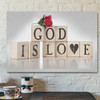 Bible Verse Canvas - God Is Love Wall Art Canvas - Scripture Canvas Wall Art