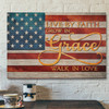 Bible Verse Canvas - Live By Faith Grow In Grace Walk In Love Canvas - American Christian Wall Art - Scripture Canvas Wall Art