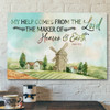 Bible Verse Canvas - My Help Comes From The Lord Psalm 1212 Canvas - Scripture Canvas Wall Art
