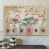 Bible Verse Canvas - Be Kind Canvas Wall Art - Scripture Canvas Wall Art