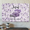 Bible Verse Canvas - Purple Jesus Take The Wheel Canvas Wall Art - Scripture Canvas Wall Art
