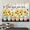 God Canvas - Bible Verse Canvas - Vase Of Sunflower Canvas - God Says You Are Unique - Scripture Canvas