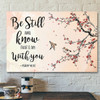 God Canvas - Bible Verse Canvas - Special Peach Blossom Christian Canvas - God Is With You - Scripture Canvas