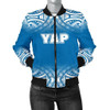 FUNSTUFFPRINTINT Yap Women’s Bomber Jacket – Fog Blue Style – BN09 3D Bomber Jacket