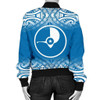 FUNSTUFFPRINTINT Yap Women’s Bomber Jacket – Fog Blue Style – BN09 3D Bomber Jacket