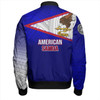 FUNSTUFFPRINTINT American Samoa Bomber Jacket - American Samoa Flag Color With Traditional Patterns 3D Bomber Jacket