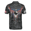 Bowling Men Polo Shirt - America Eagle Bowling, Camouflage USA Flag Men Polo Shirt - Perfect Gift For Friend, Family, Bowling Lovers