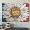 Bible Verse Wall Art Canvas - Colorful Daisy - God Says You Are Canvas