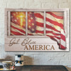 Bible Verse Wall Art Canvas - Cross Of Light - God Bless America Canvas