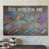 Bible Verse Wall Art Canvas - Dragonfly - God Says You Are Canvas