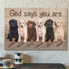Jesus Landscape Canvas Print - God Wall Art Labrador - God Says You Are