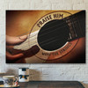 Jesus Landscape Canvas Print - God Wall Art - Jesus And Guitar - Praise Him With Strings