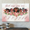 Scripture Canvas Wall Art - Jesus Canvas - Canvas Poster You Are The Girl Canvas Poster