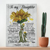 Personalized To My Daughter I Love You For All The Times Sunflower Mother Daughter Quotes Canvas