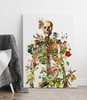 Human Skeleton Flower Gift for Doctor Wall Art Art Anatomy Canvas Prints