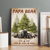 Personalized Papa Bear And Cubs Canvas Prints And Poster
