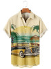 Men's Vintage Hawaiian Beach Auto Casual hawaii Shirt