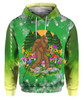 FUNSTUFFPRINT 3D Bigfoot Hide And Seek Christmas All Over 3D Hoodie and Zip Hoodie