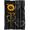 FUNSTUFFPRINT Jesus Cross Sunflower Fleece Blanket - Christian Blanket - Bible Verse Blanket