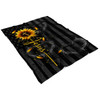FUNSTUFFPRINT Jesus Cross Sunflower Fleece Blanket - Christian Blanket - Bible Verse Blanket