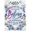 FUNSTUFFPRINT Pray Believe Receive Mark 1124 Fleece Blanket - Christian Blanket - Bible Verse Blanket