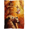 FUNSTUFFPRINT Keep Your Eyes On Jesus Fleece Blanket - Christian Blanket - Bible Verse Blanket