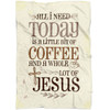 FUNSTUFFPRINT Jesus And Coffee Fleece Blanket - Christian Blanket - Bible Verse Blanket