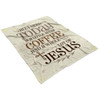 FUNSTUFFPRINT Jesus And Coffee Fleece Blanket - Christian Blanket - Bible Verse Blanket