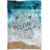 FUNSTUFFPRINT If His Grace Is An Ocean We're All Sinking Fleece Blanket - Christian Blanket - Bible Verse Blanket
