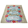 FUNSTUFFPRINT Hebrews 122 Fix Your Eyes Upon Jesus Fleece Blanket - Christian Blanket - Bible Verse Blanket