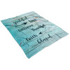 FUNSTUFFPRINT Grateful Love Believe Thankful Faith Blessed Fleece Blanket - Christian Blanket - Bible Verse Blanket