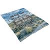 FUNSTUFFPRINT Give God Your Weakness And He Will Give You His Strength Fleece Blanket - Christian Blanket - Bible Verse Blanket