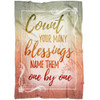 FUNSTUFFPRINT Count Your Blessings Name Them One By One Fleece Blanket - Christian Blanket - Bible Verse Blanket