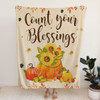 FUNSTUFFPRINT Count Your Blessings Fleece Blanket - Christian Blanket - Bible Verse Blanket