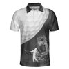 Golf Ball And Golfer With Smoke Golf Men Polo Shirt, Smoke Golf Player Polo Shirt, Best Golf Shirt For Men