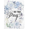 FUNSTUFFPRINT But First Pray Fleece Blanket - Christian Blanket - Bible Verse Blanket