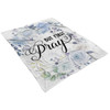 FUNSTUFFPRINT But First Pray Fleece Blanket - Christian Blanket - Bible Verse Blanket