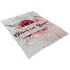 FUNSTUFFPRINT Bloom With Grace Fleece Blanket - Christian Blanket - Bible Verse Blanket