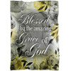 FUNSTUFFPRINT Blessed By The Amazing Grace Of God Fleece Blanket - Christian Blanket - Bible Verse Blanket