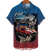 Men's Motorcycle Print Holiday Short Sleeve Hawaiian Shirts for men, Women