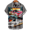 Men's Motorcycle Print Holiday Short Sleeve Hawaiian Shirts for men, Women