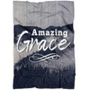 FUNSTUFFPRINT Amazing Grace Fleece Blanket - Christian Blanket - Bible Verse Blanket