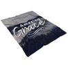 FUNSTUFFPRINT Amazing Grace Fleece Blanket - Christian Blanket - Bible Verse Blanket